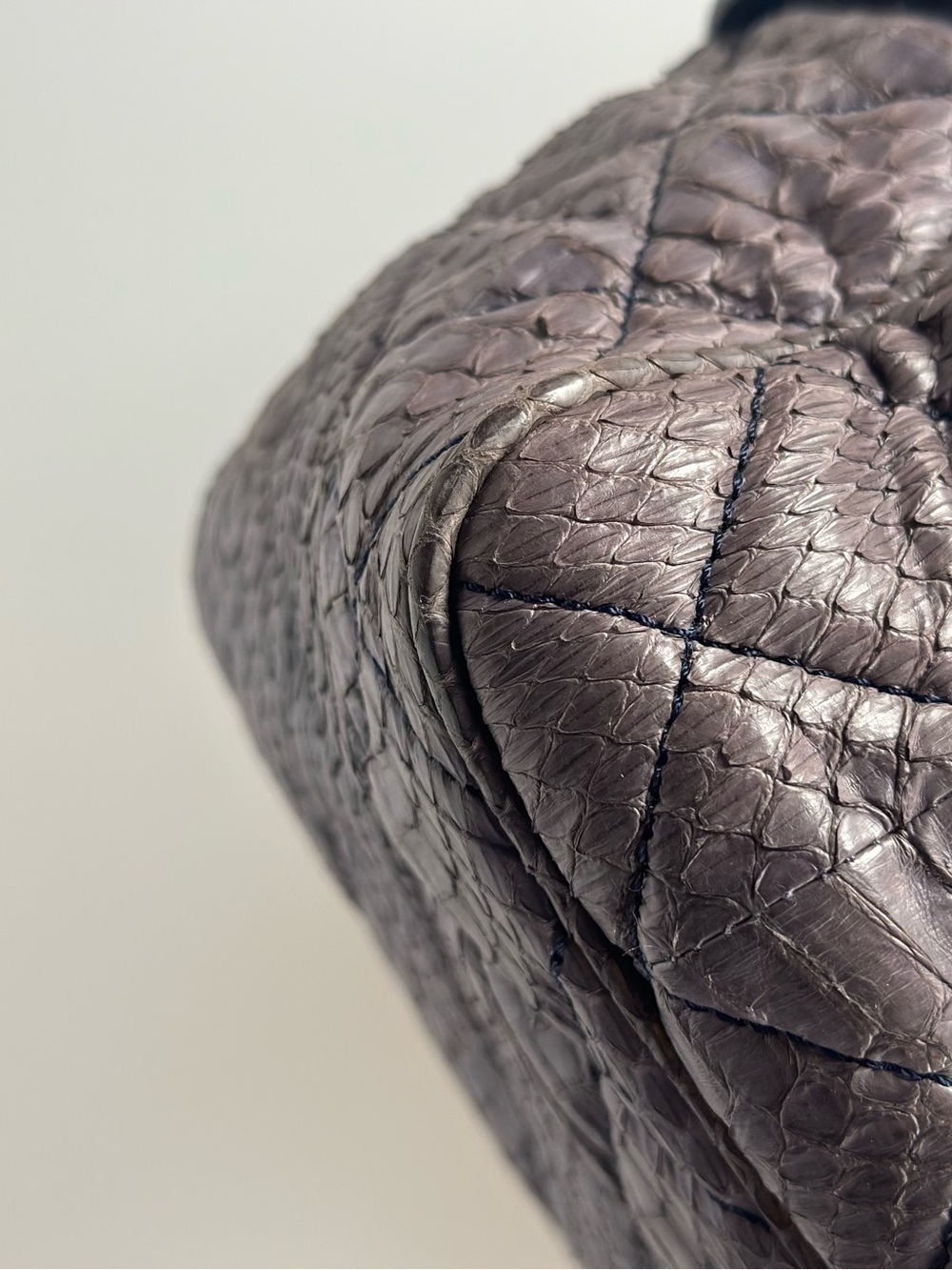 Authentic Python Chanel Metallic Large Shoulder Bag - Picture 16 of 16